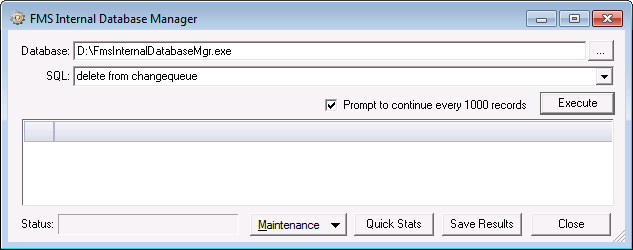 FMS Internal Database Manager